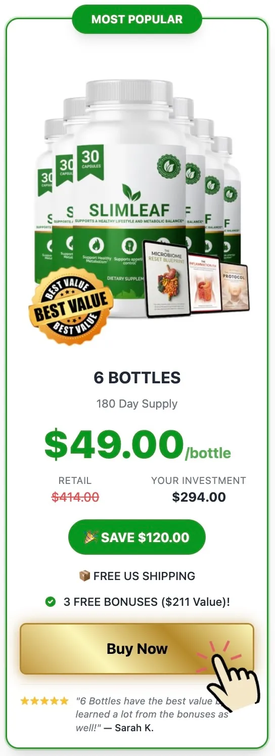 SlimLeaf 180 Day Supply